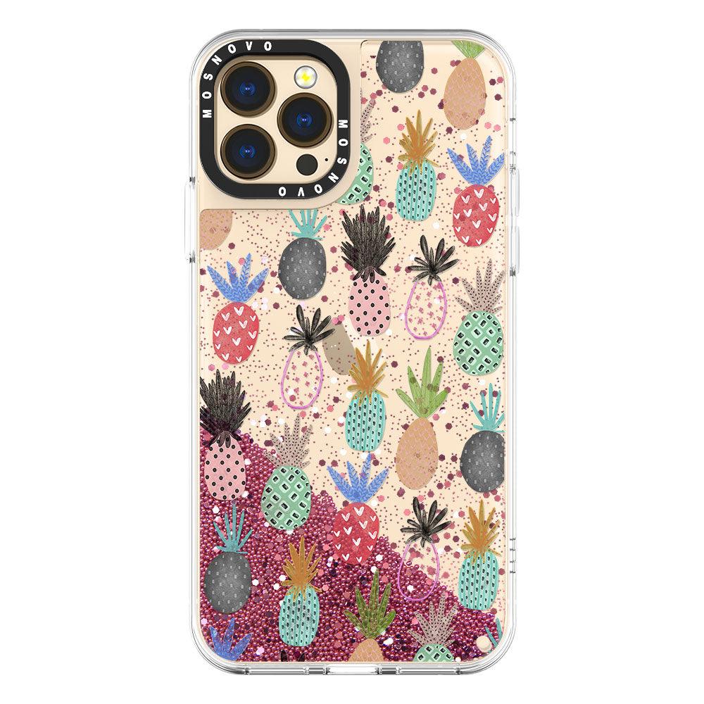 Cute Pineapple Glitter Phone Case - iPhone 13 Pro Max Case - MOSNOVO