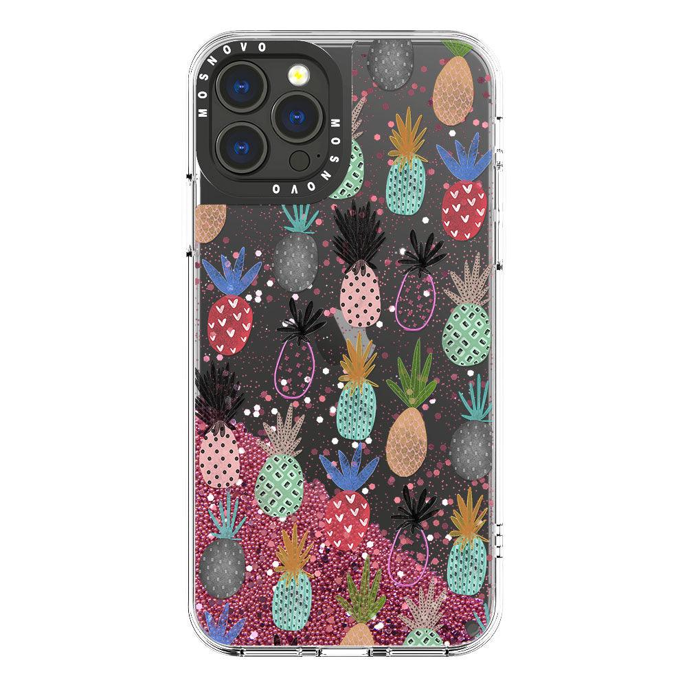 Cute Pineapple Glitter Phone Case - iPhone 13 Pro Max Case - MOSNOVO