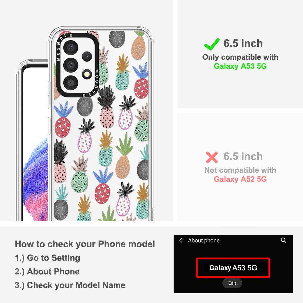 Cute Pineapple Phone Case - Samsung Galaxy A53 Case - MOSNOVO
