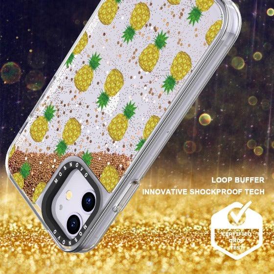Cute Pineapples Glitter Phone Case - iPhone 11 Case - MOSNOVO