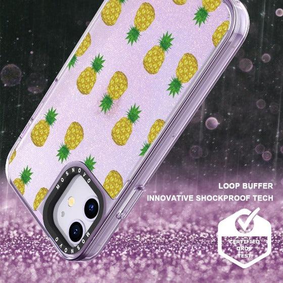 Cute Pineapples Glitter Phone Case - iPhone 11 Case - MOSNOVO