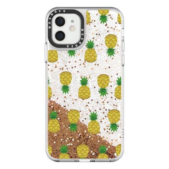 Cute Pineapples Glitter Phone Case - iPhone 12 Case - MOSNOVO