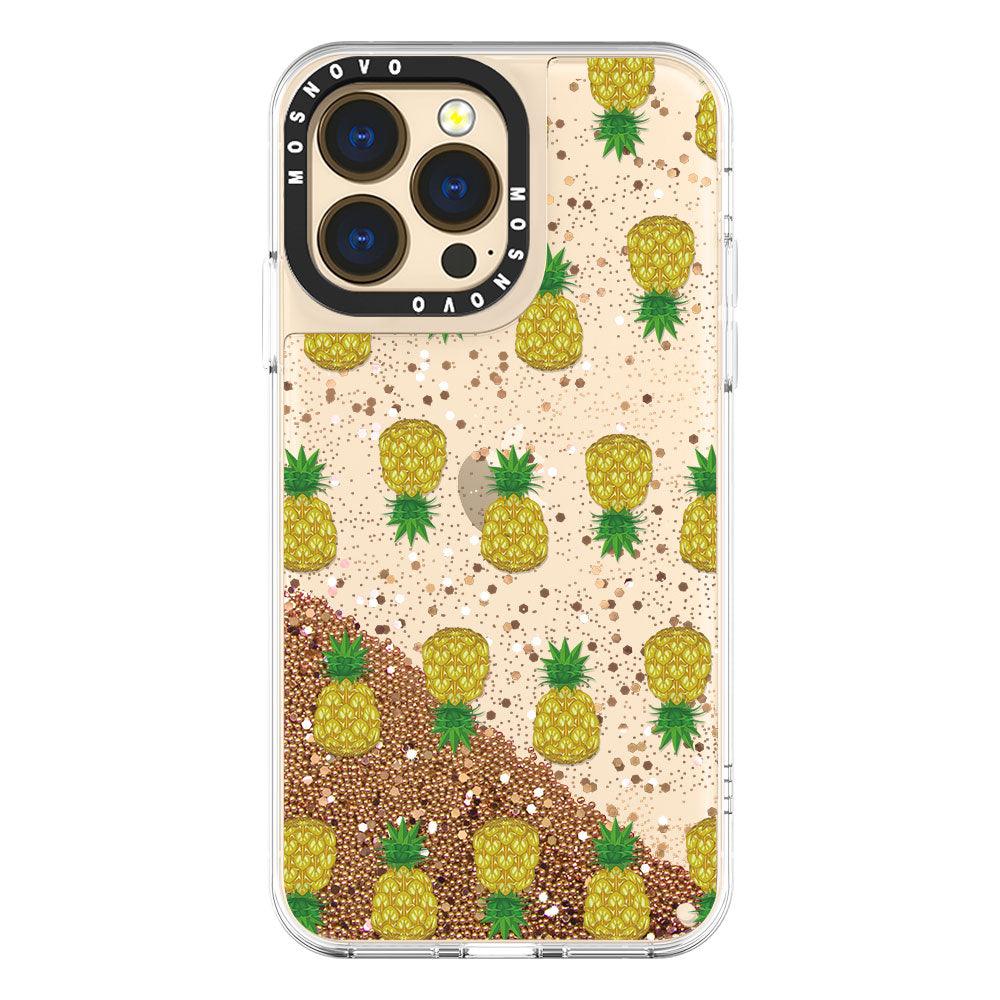 Cute Pineapples Glitter Phone Case - iPhone 13 Pro Case - MOSNOVO