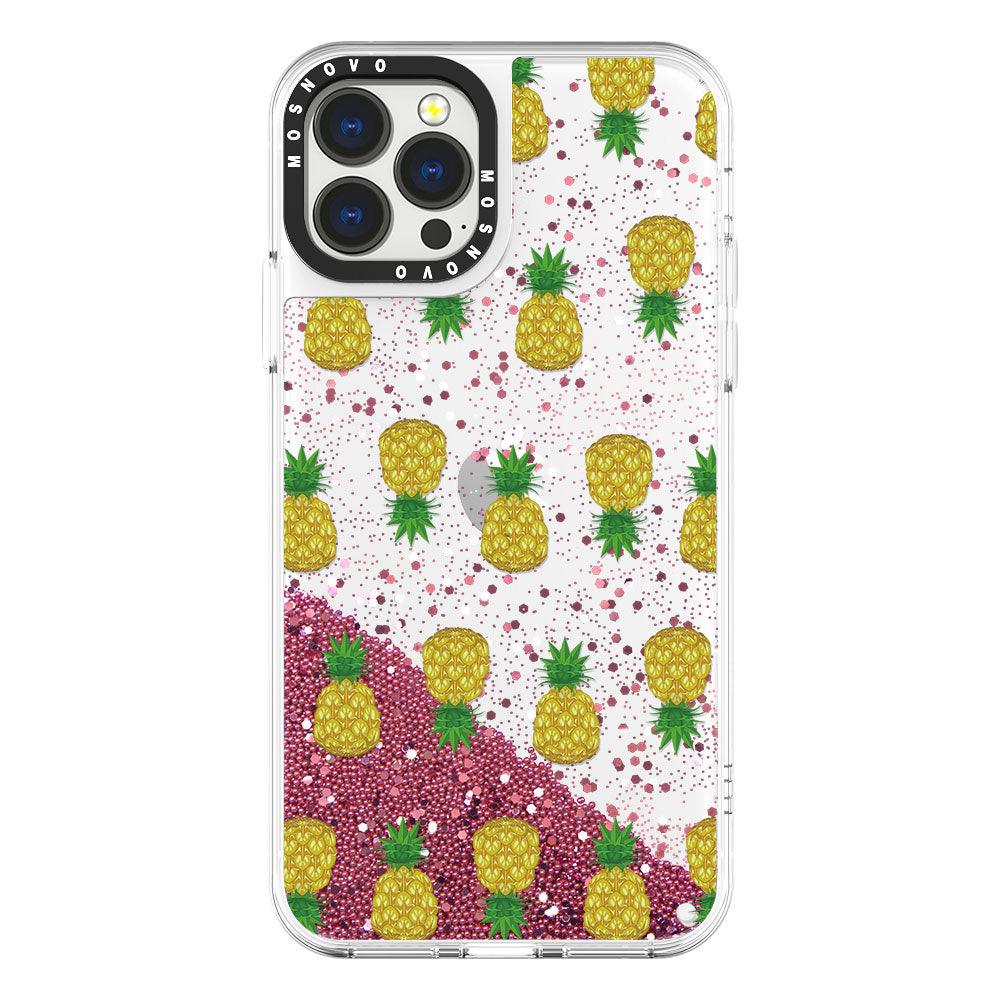 Cute Pineapples Glitter Phone Case - iPhone 13 Pro Max Case - MOSNOVO