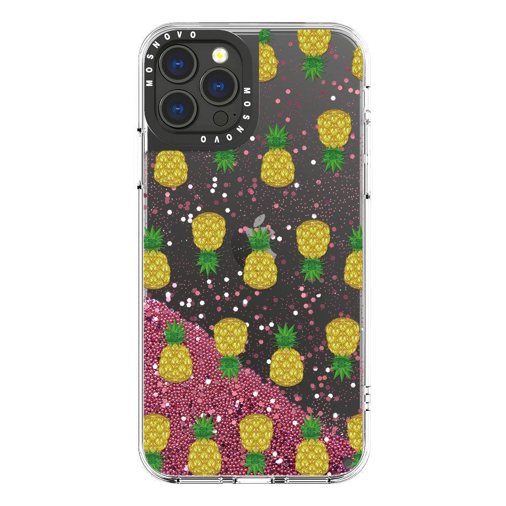 Cute Pineapples Glitter Phone Case - iPhone 13 Pro Max Case - MOSNOVO