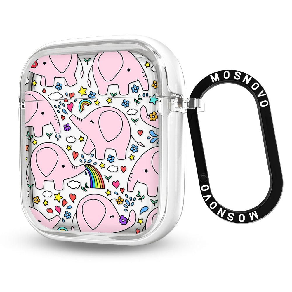 Pink Elephant AirPods 1/2 Case - MOSNOVO