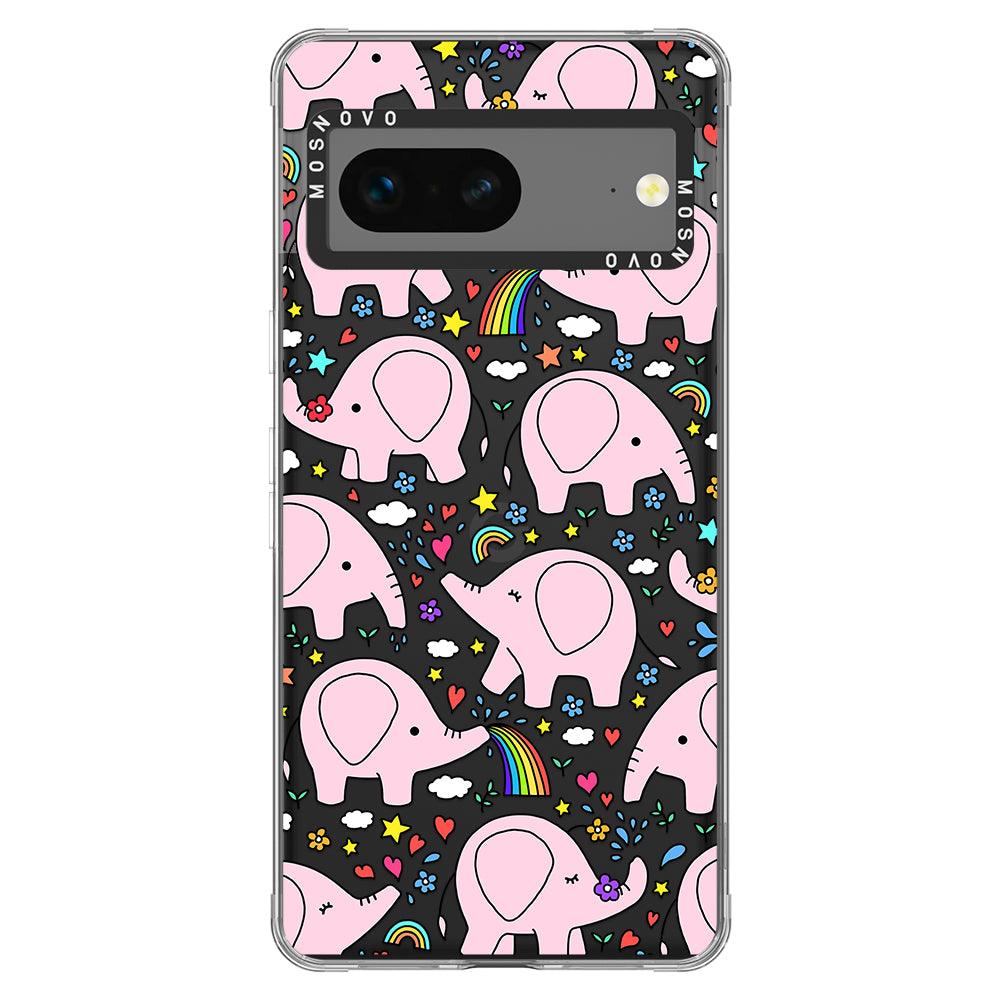 Cute Pink Elephant Phone Case - Google Pixel 7 Case - MOSNOVO