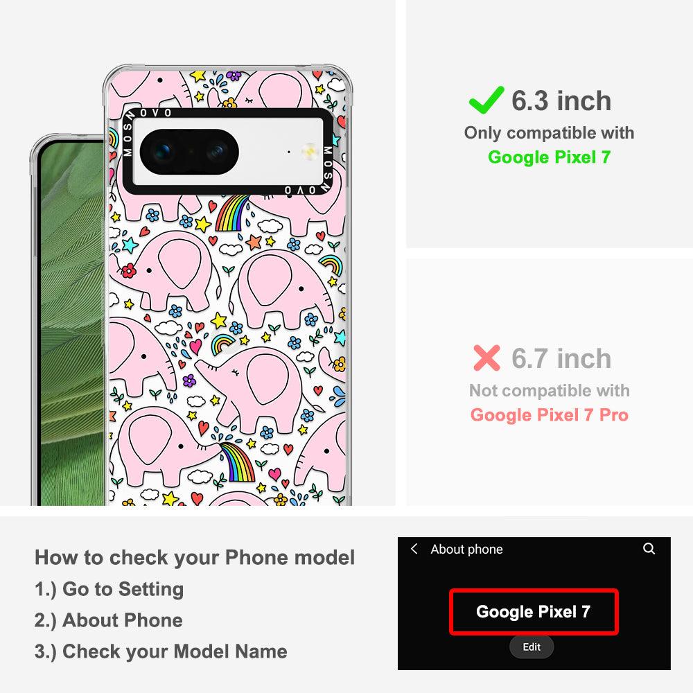 Cute Pink Elephant Phone Case - Google Pixel 7 Case - MOSNOVO