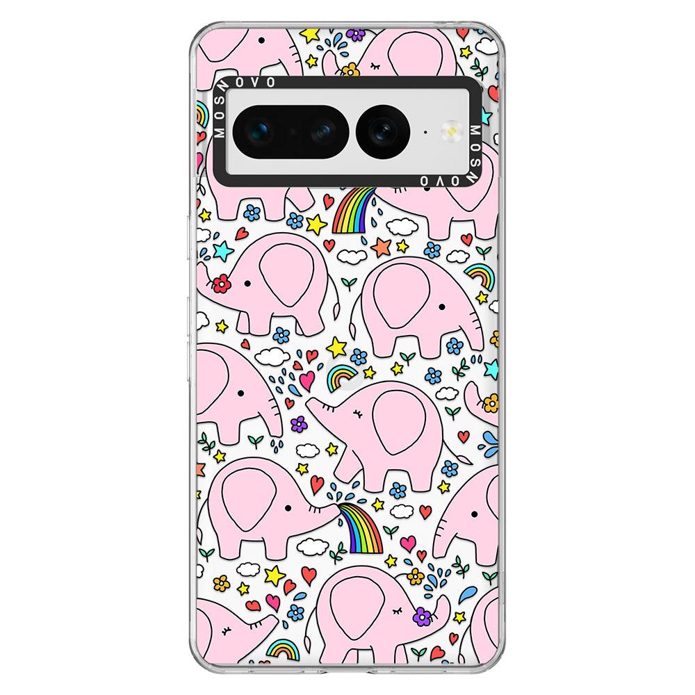 Cute Pink Elephant Phone Case - Google Pixel 7 Pro Case - MOSNOVO