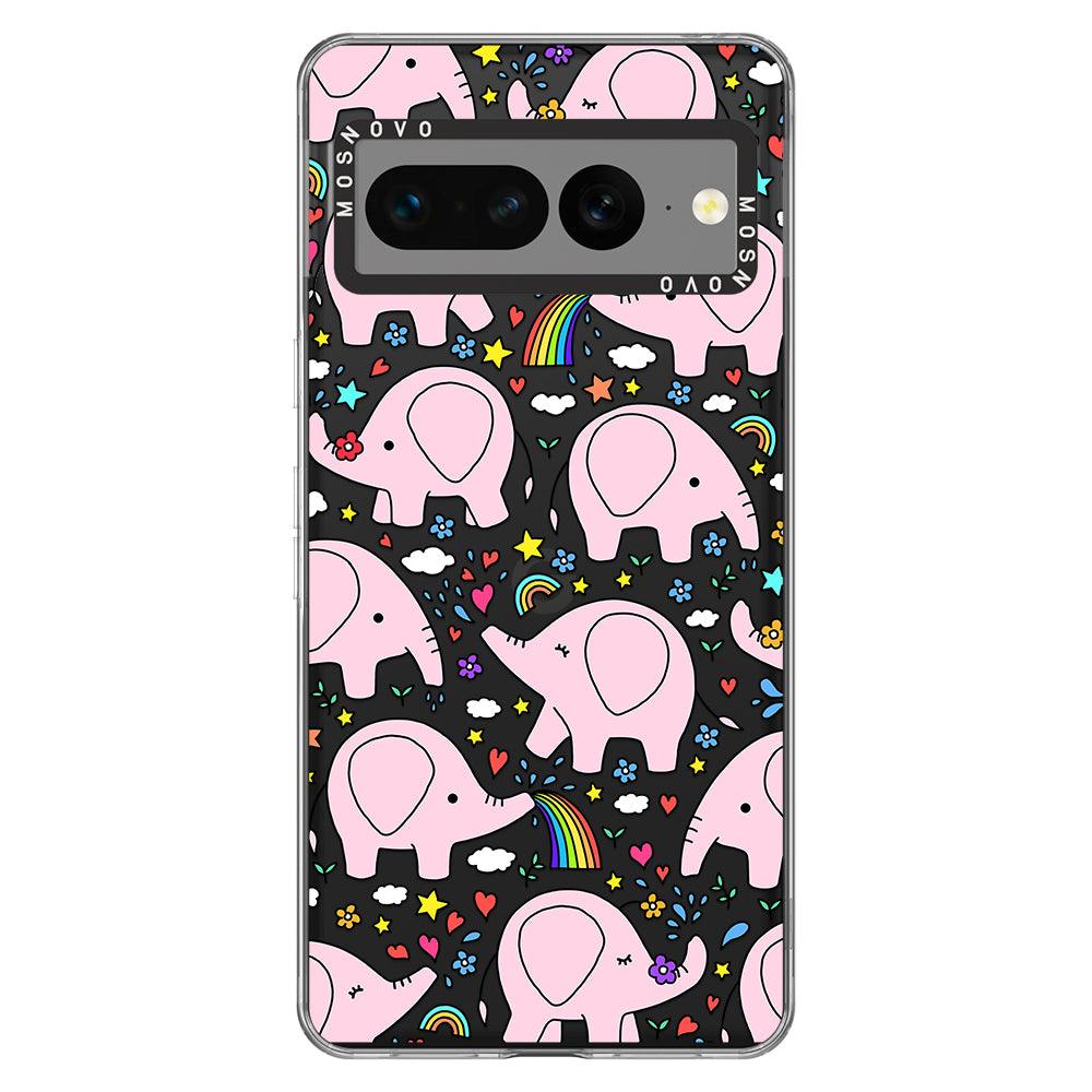 Cute Pink Elephant Phone Case - Google Pixel 7 Pro Case - MOSNOVO
