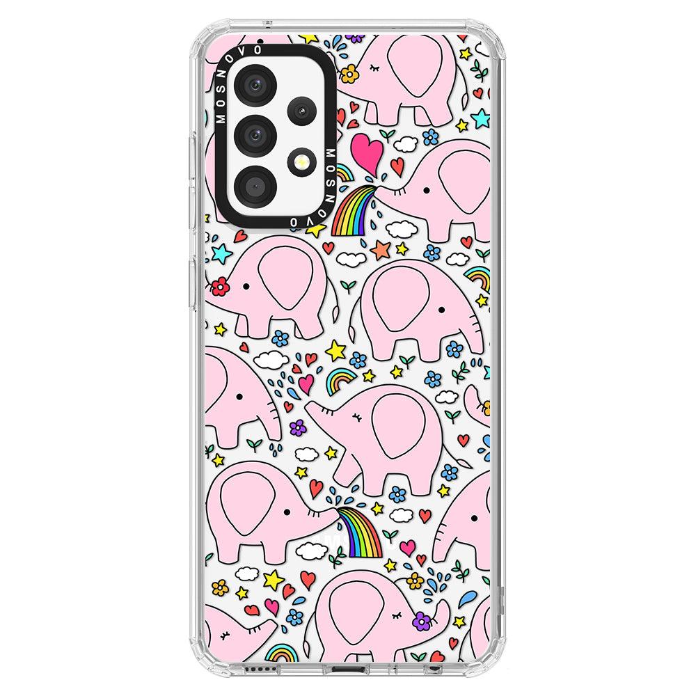 Cute Pink Elephant Phone Case - Samsung Galaxy A52 & A52s Case - MOSNOVO