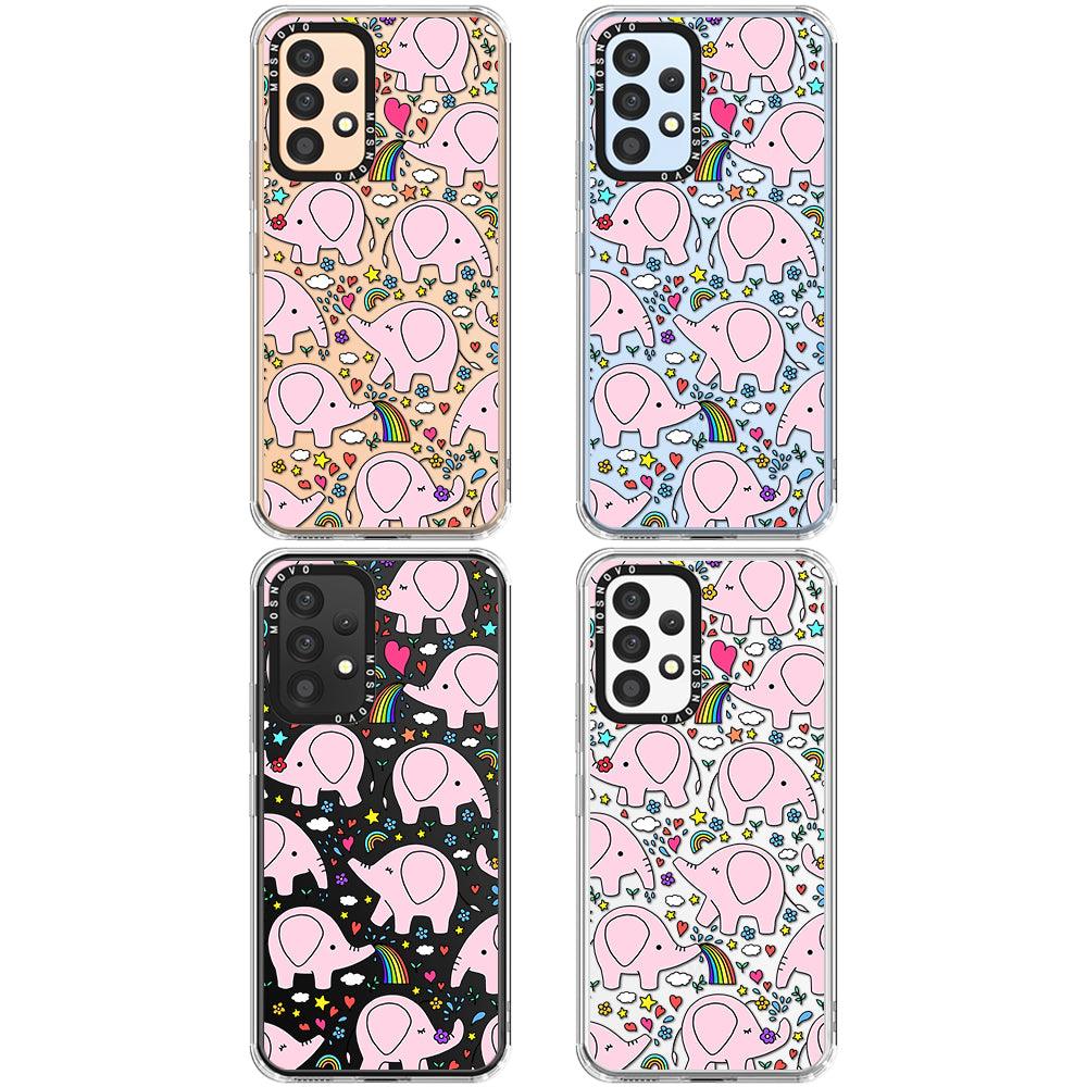 Cute Pink Elephant Phone Case - Samsung Galaxy A53 Case - MOSNOVO