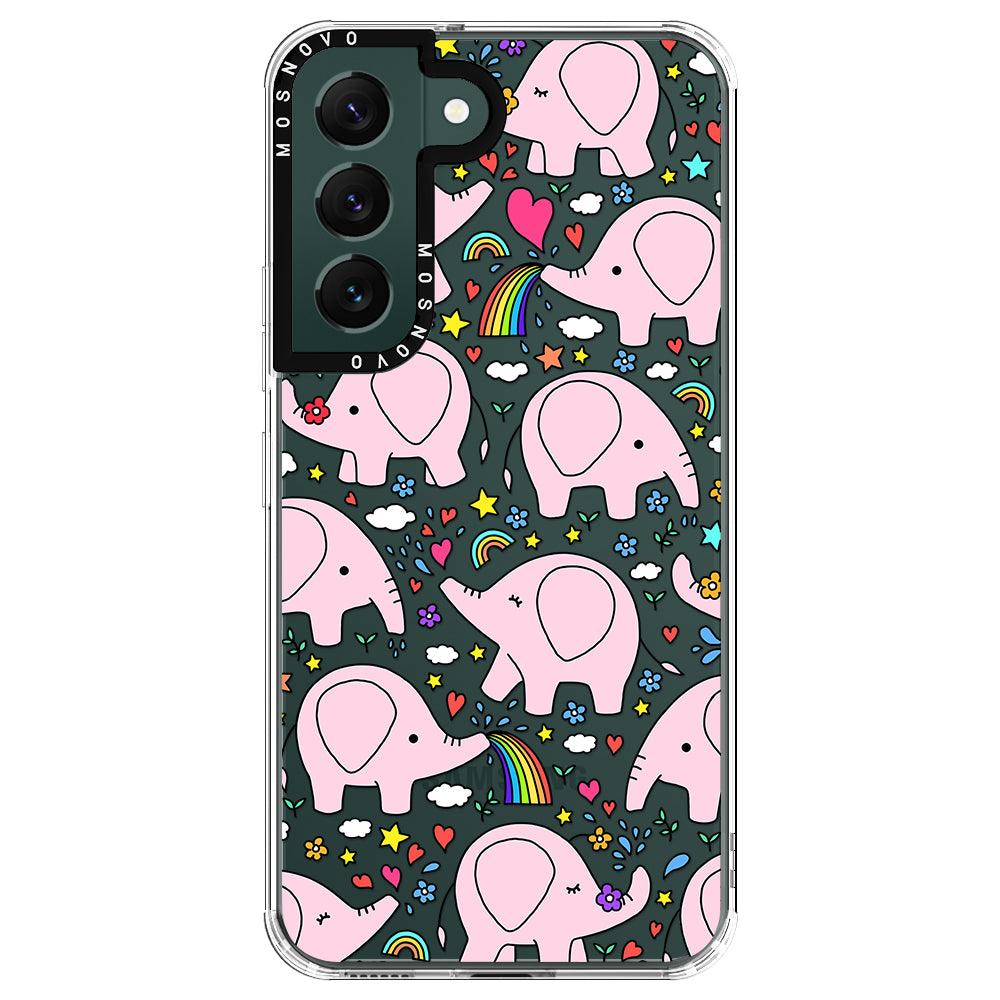 Cute Pink Elephant Phone Case - Samsung Galaxy S22 Case - MOSNOVO