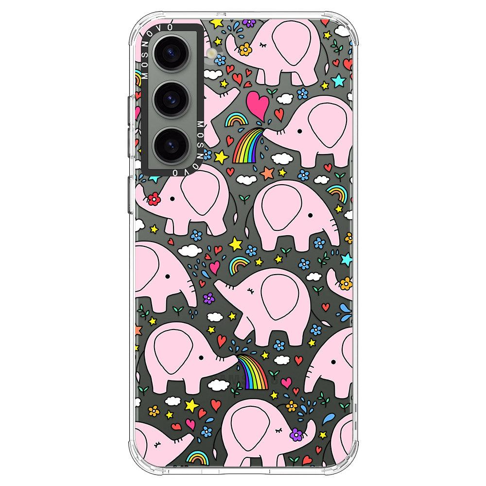 Cute Pink Elephant Phone Case - Samsung Galaxy S23 Case - MOSNOVO