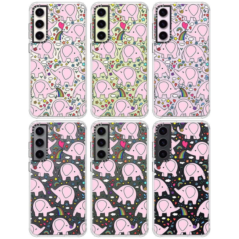 Cute Pink Elephant Phone Case - Samsung Galaxy S23 Case - MOSNOVO