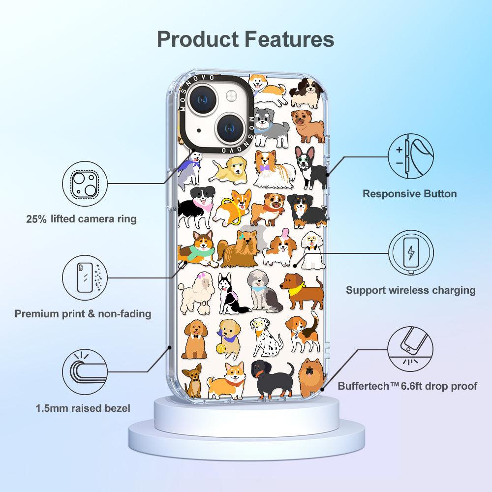 Cute Puppy Phone Case - iPhone 14 Case - MOSNOVO