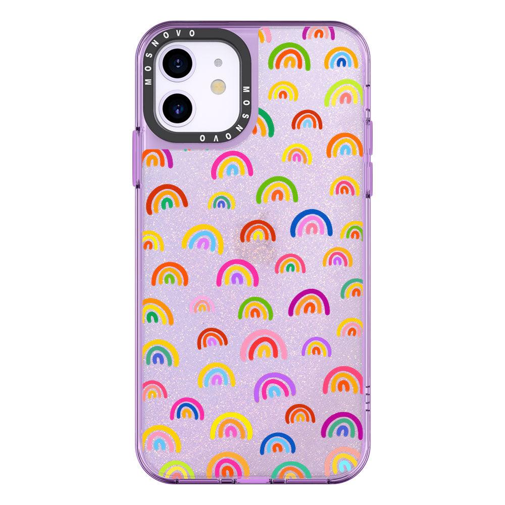 Cute Rainbow Glitter Phone Case - iPhone 11 Case - MOSNOVO