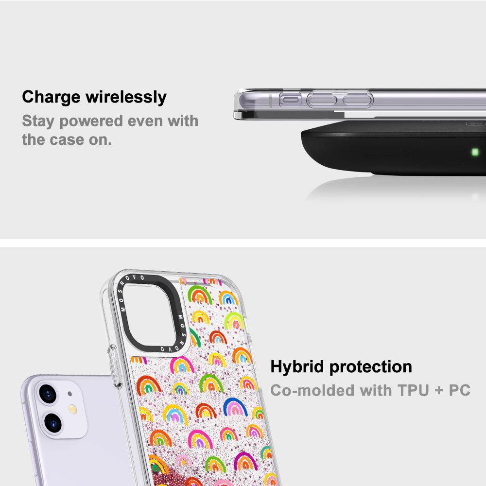 Cute Rainbow Glitter Phone Case - iPhone 11 Case - MOSNOVO