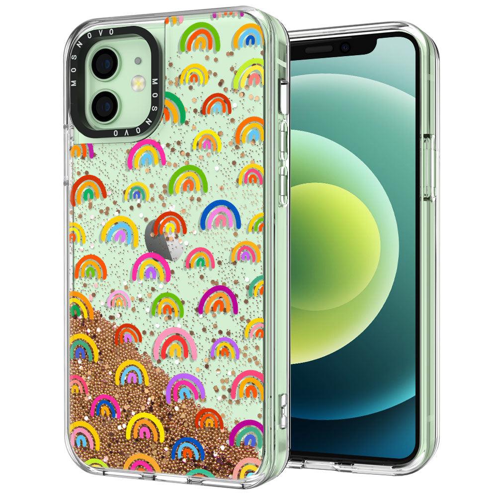 Cute Rainbow Glitter Phone Case - iPhone 12 Case - MOSNOVO