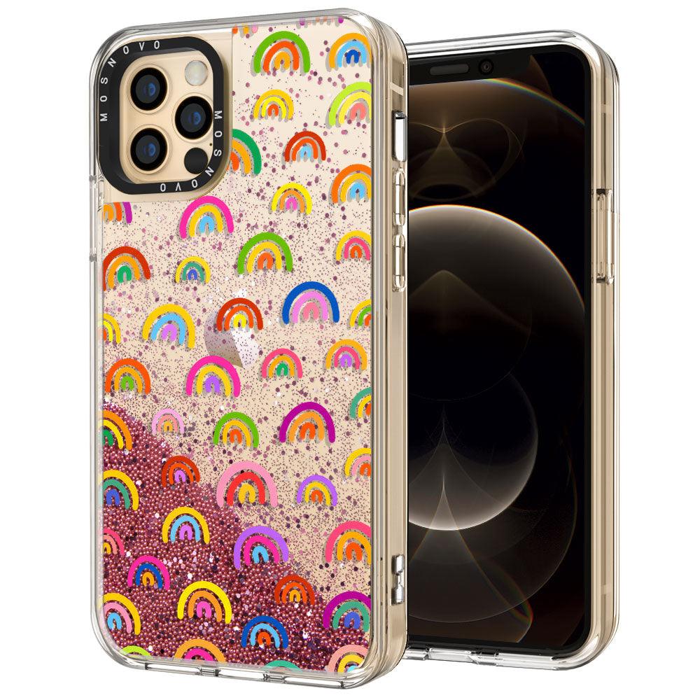 Cute Rainbow Glitter Phone Case - iPhone 12 Pro Case - MOSNOVO