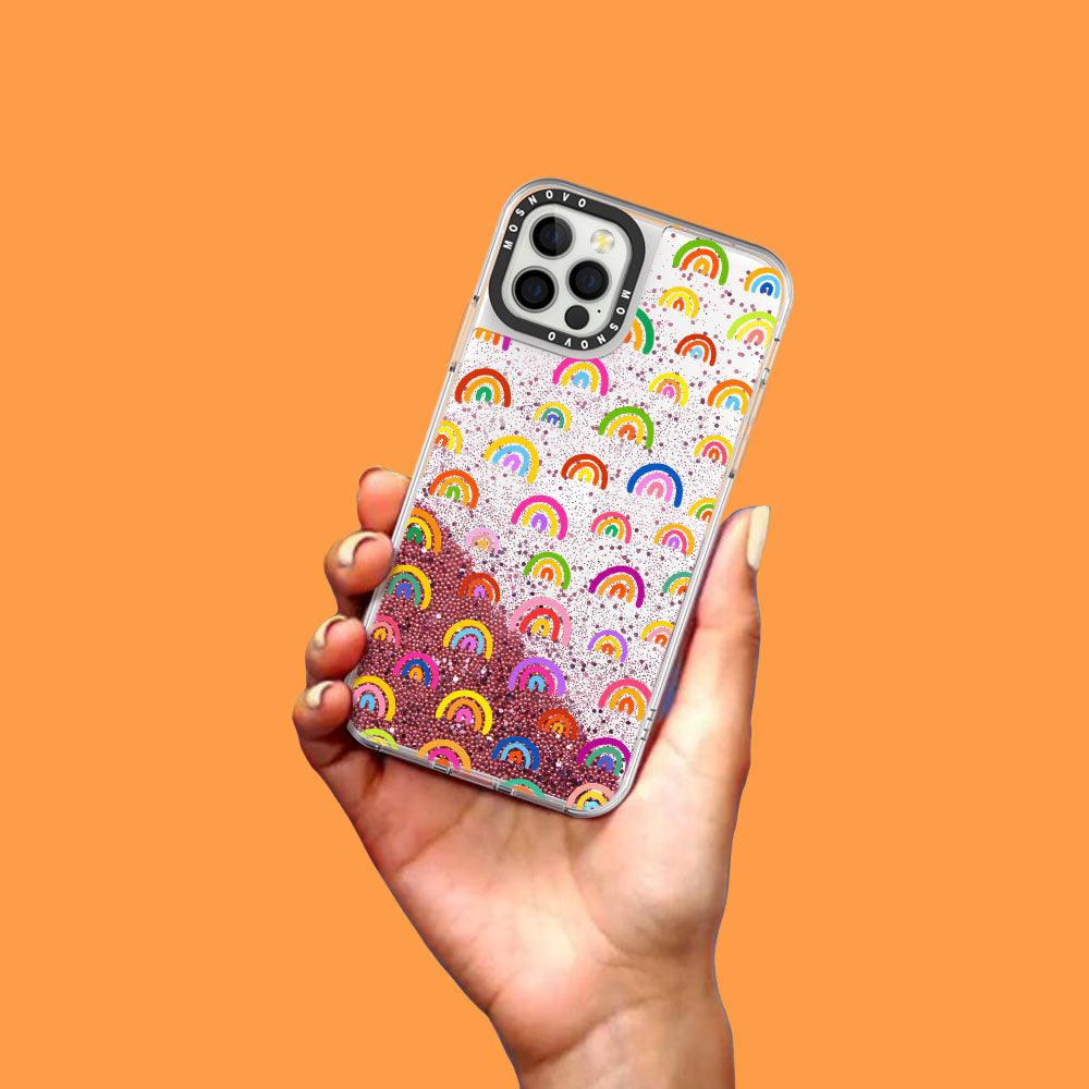 Cute Rainbow Glitter Phone Case - iPhone 12 Pro Case - MOSNOVO