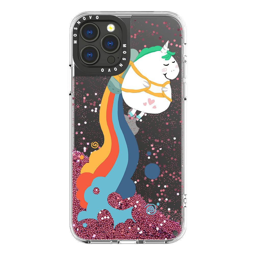 Cute Rainbow Unicorn Glitter Phone Case - iPhone 13 Pro Max Case - MOSNOVO