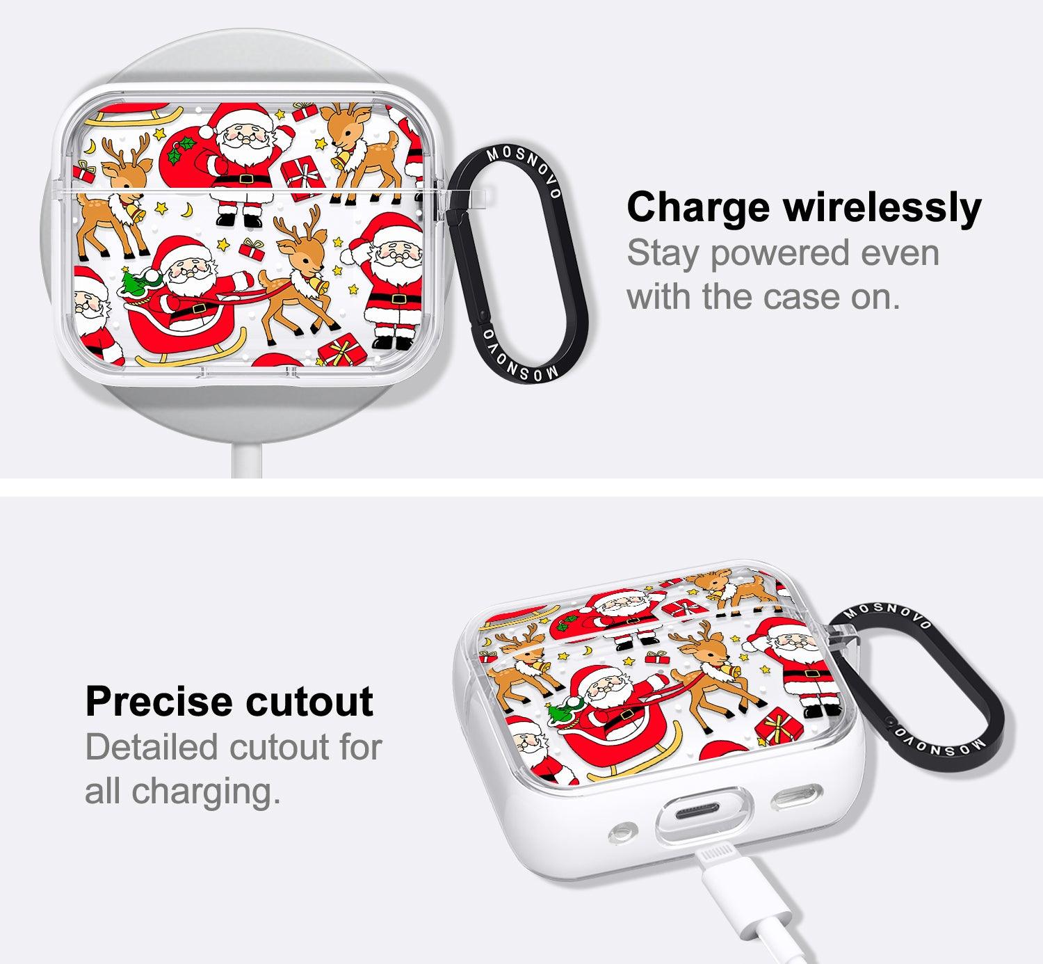 Cute Santa Claus Deer AirPods Pro 2 Case (2nd Generation) - MOSNOVO