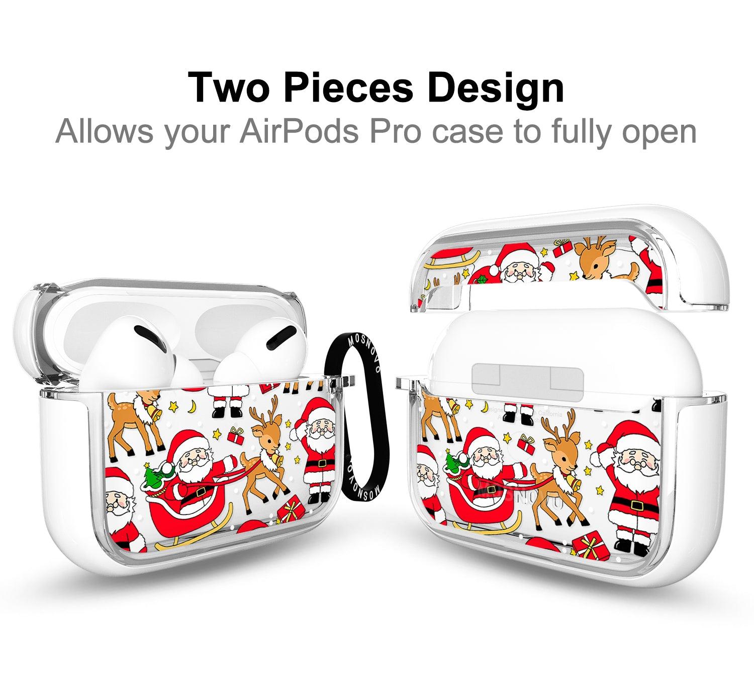 Cute Santa Claus Deer AirPods Pro Case - MOSNOVO