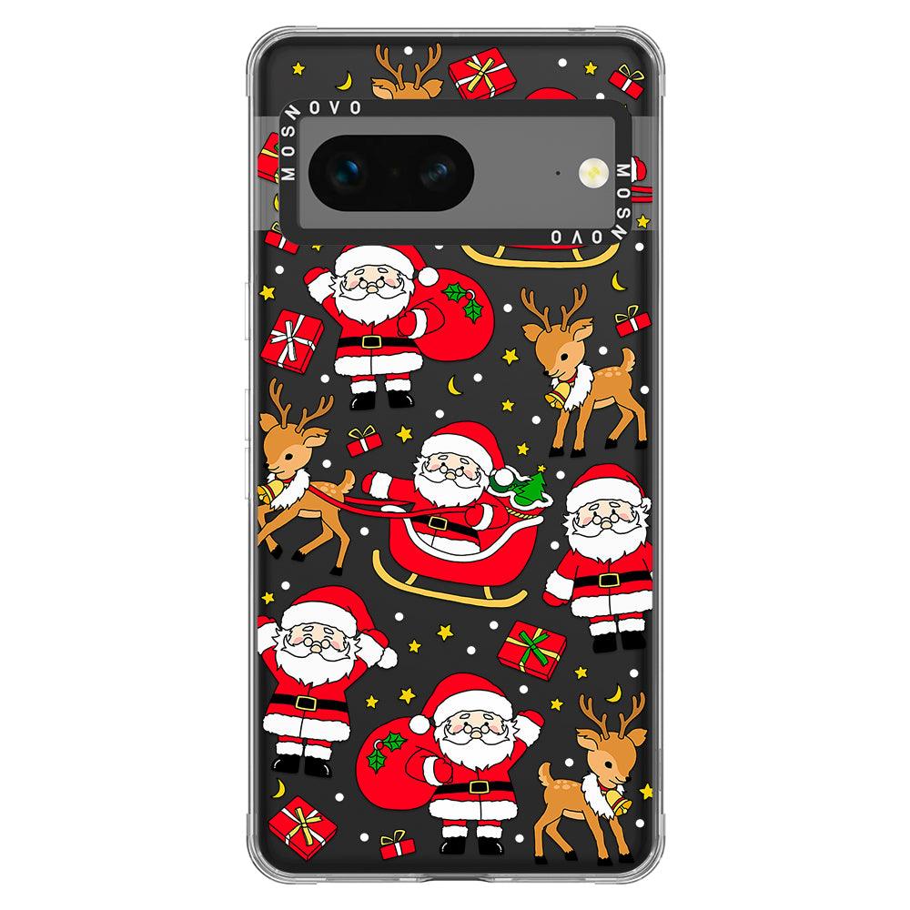 Cute Santa Claus Deer Phone Case - Google Pixel 7 Case - MOSNOVO