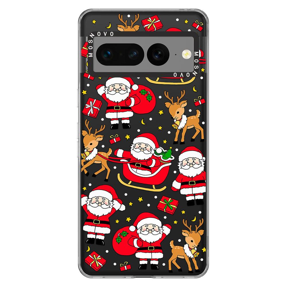 Cute Santa Claus Deer Phone Case - Google Pixel 7 Pro Case - MOSNOVO