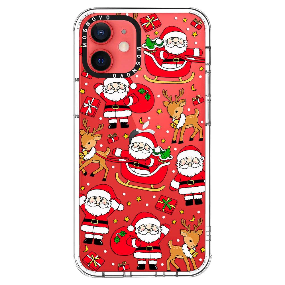 Cute Santa Claus Deer Phone Case - iPhone 12 Mini Case - MOSNOVO