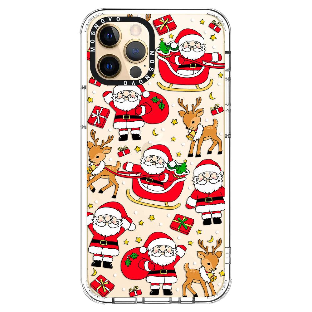 Cute Santa Claus Deer Phone Case - iPhone 12 Pro Case - MOSNOVO
