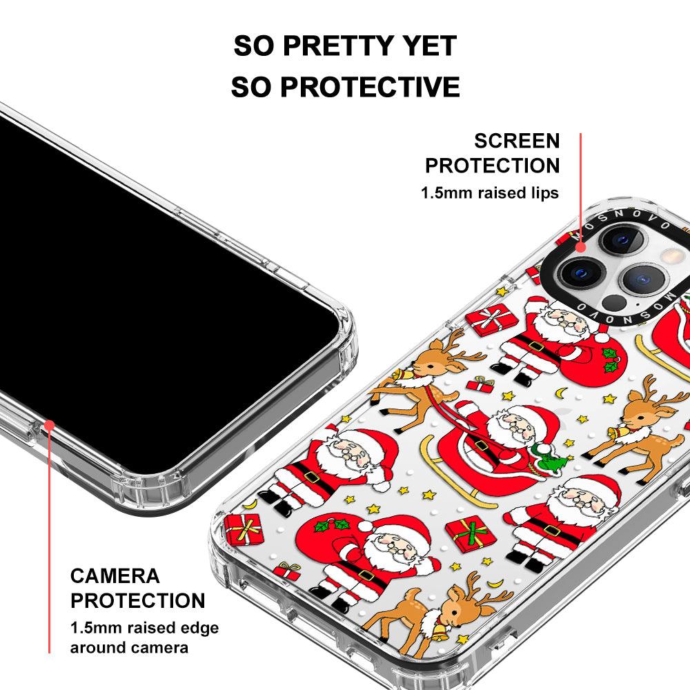 Cute Santa Claus Deer Phone Case - iPhone 12 Pro Case - MOSNOVO