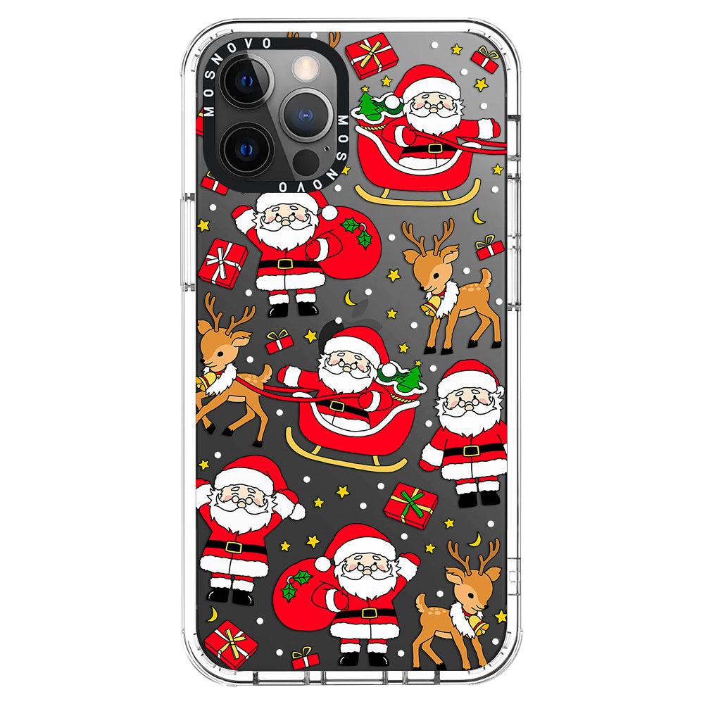 Cute Santa Claus Deer Phone Case - iPhone 12 Pro Max Case - MOSNOVO