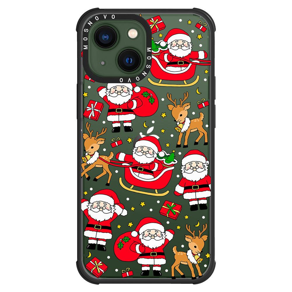 Cute Santa Claus Deer Phone Case - iPhone 13 Case - MOSNOVO