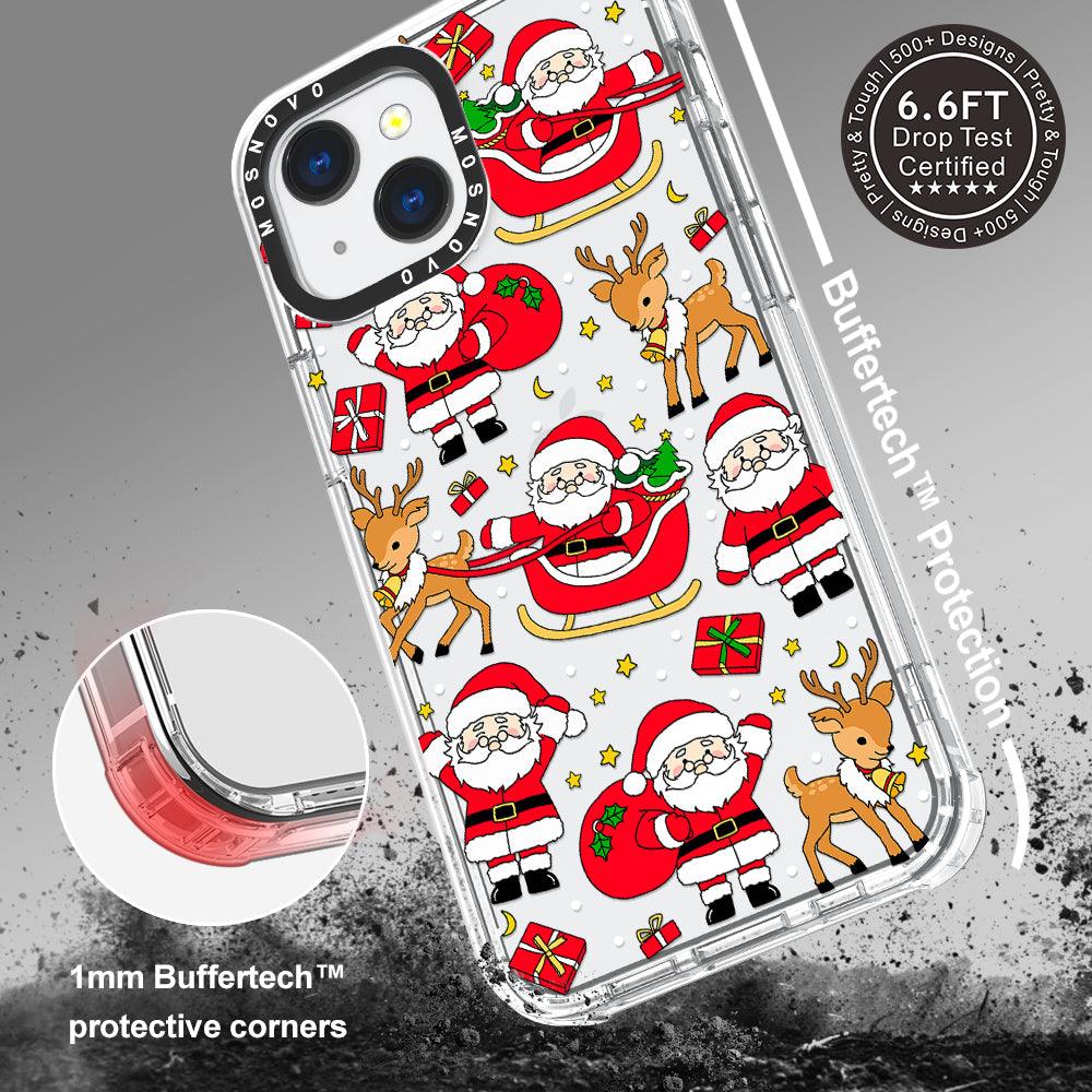 Cute Santa Claus Deer Phone Case - iPhone 13 Mini Case - MOSNOVO
