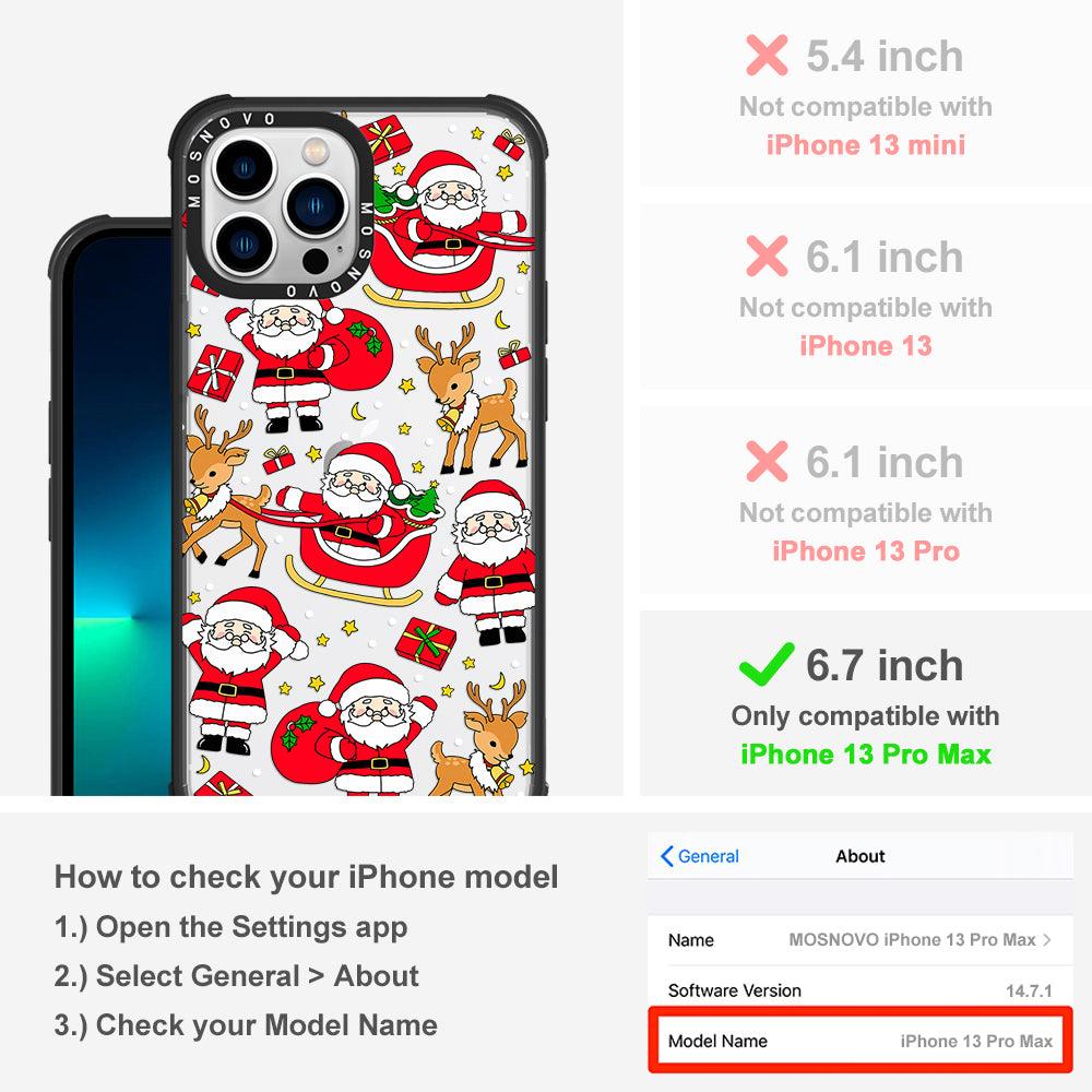 Cute Santa Claus Deer Phone Case - iPhone 13 Pro Max Case - MOSNOVO