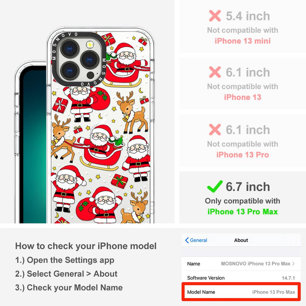 Cute Santa Claus Deer Phone Case - iPhone 13 Pro Max Case - MOSNOVO