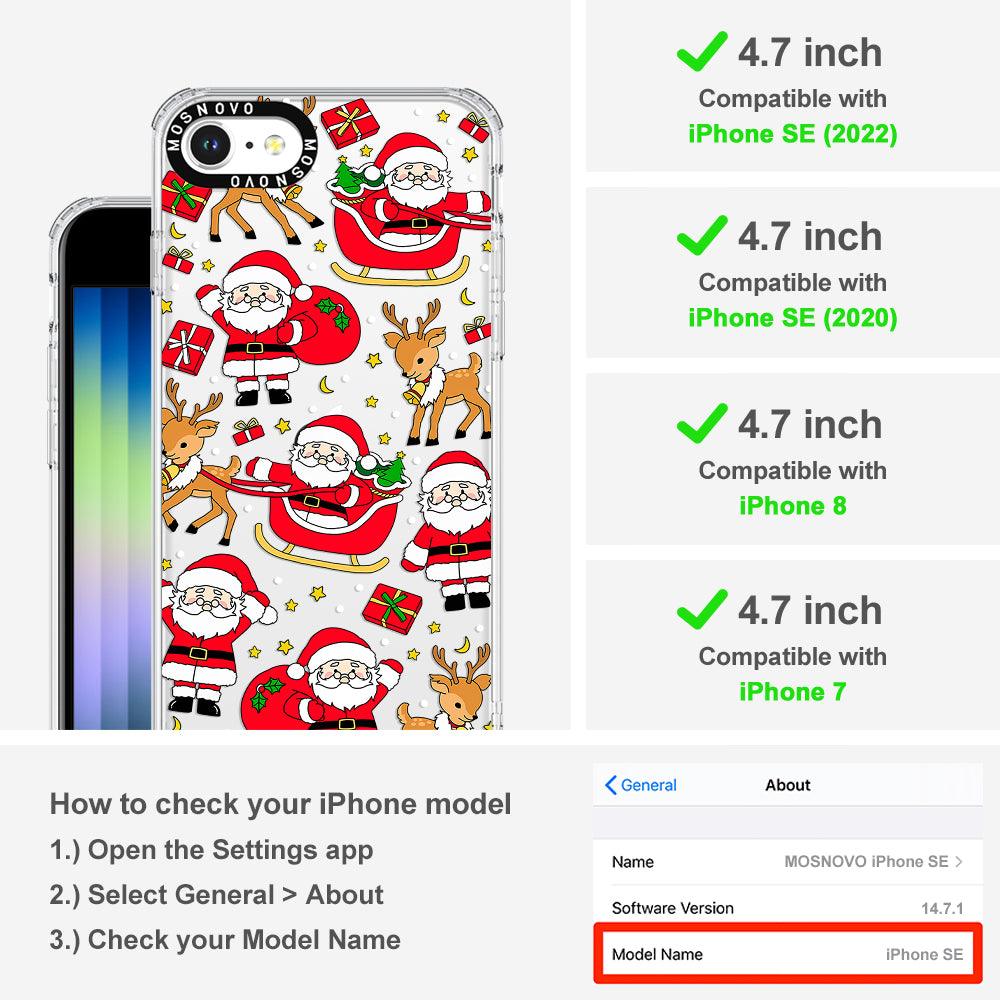 Cute Santa Claus Deer Phone Case - iPhone 7 Case - MOSNOVO