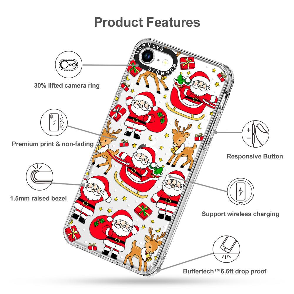 Cute Santa Claus Deer Phone Case - iPhone SE 2020 Case - MOSNOVO