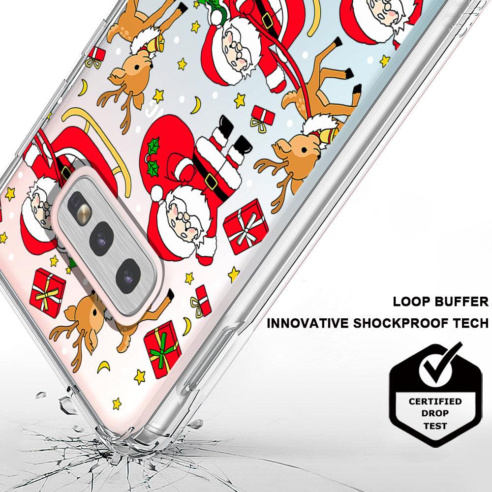 Cute Santa Claus Deer Phone Case - Samsung Galaxy S10e Case - MOSNOVO