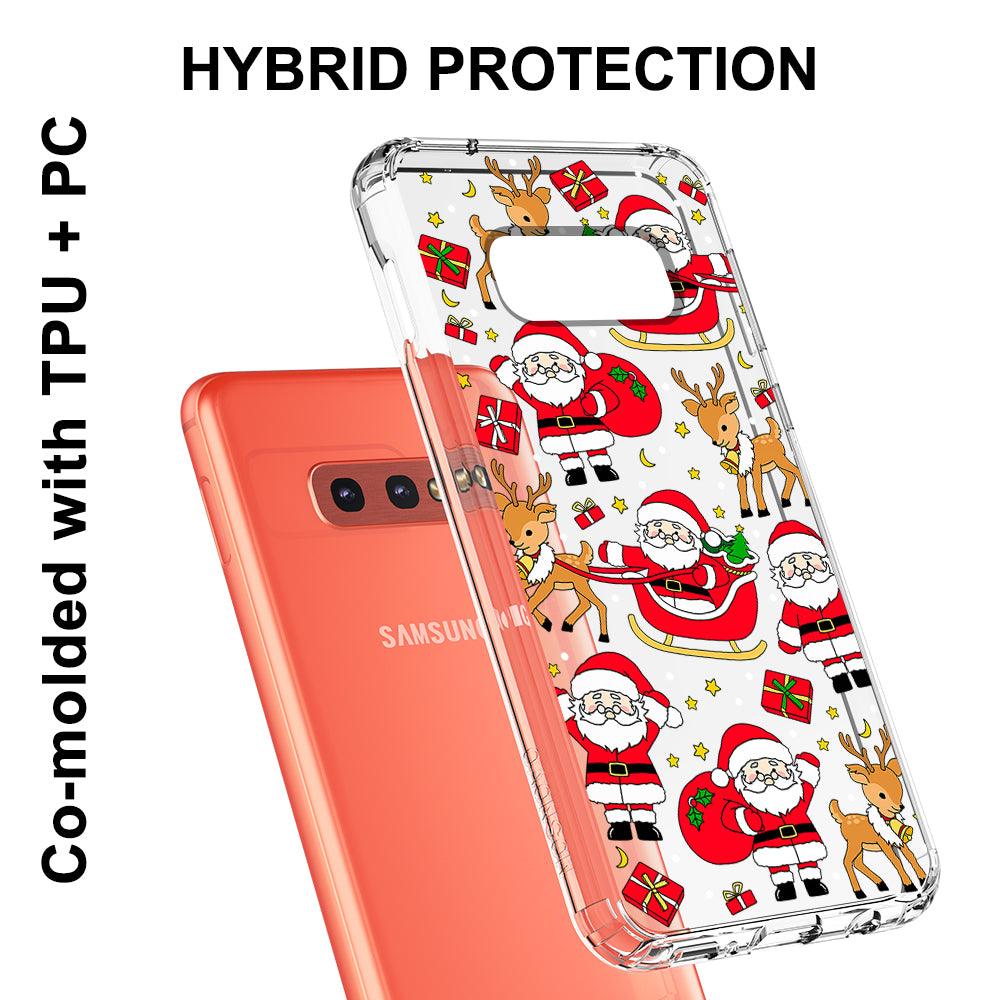 Cute Santa Claus Deer Phone Case - Samsung Galaxy S10e Case - MOSNOVO