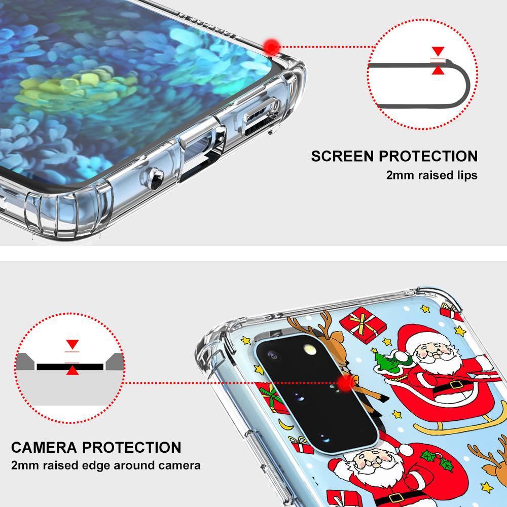 Cute Santa Claus Deer Phone Case - Samsung Galaxy S20 Plus Case - MOSNOVO