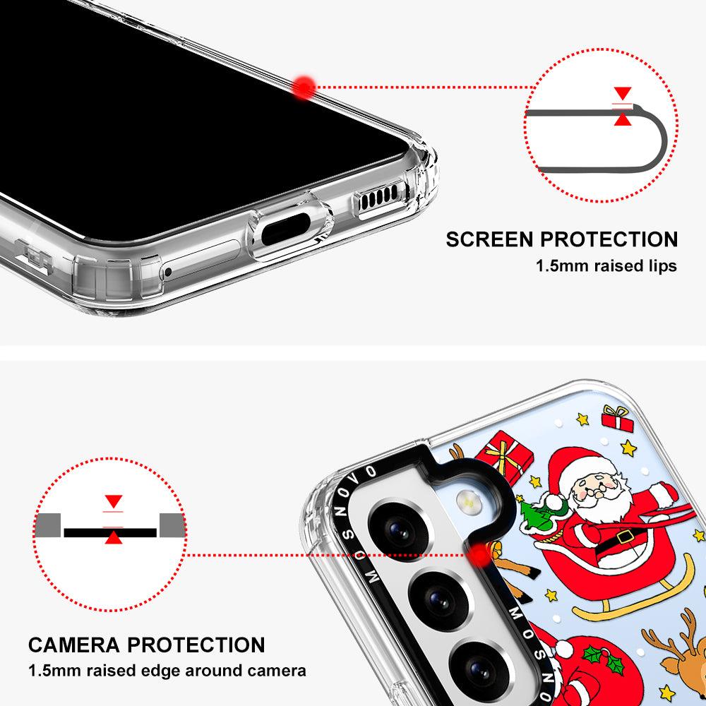 Cute Santa Claus Deer Phone Case - Samsung Galaxy S22 Case - MOSNOVO