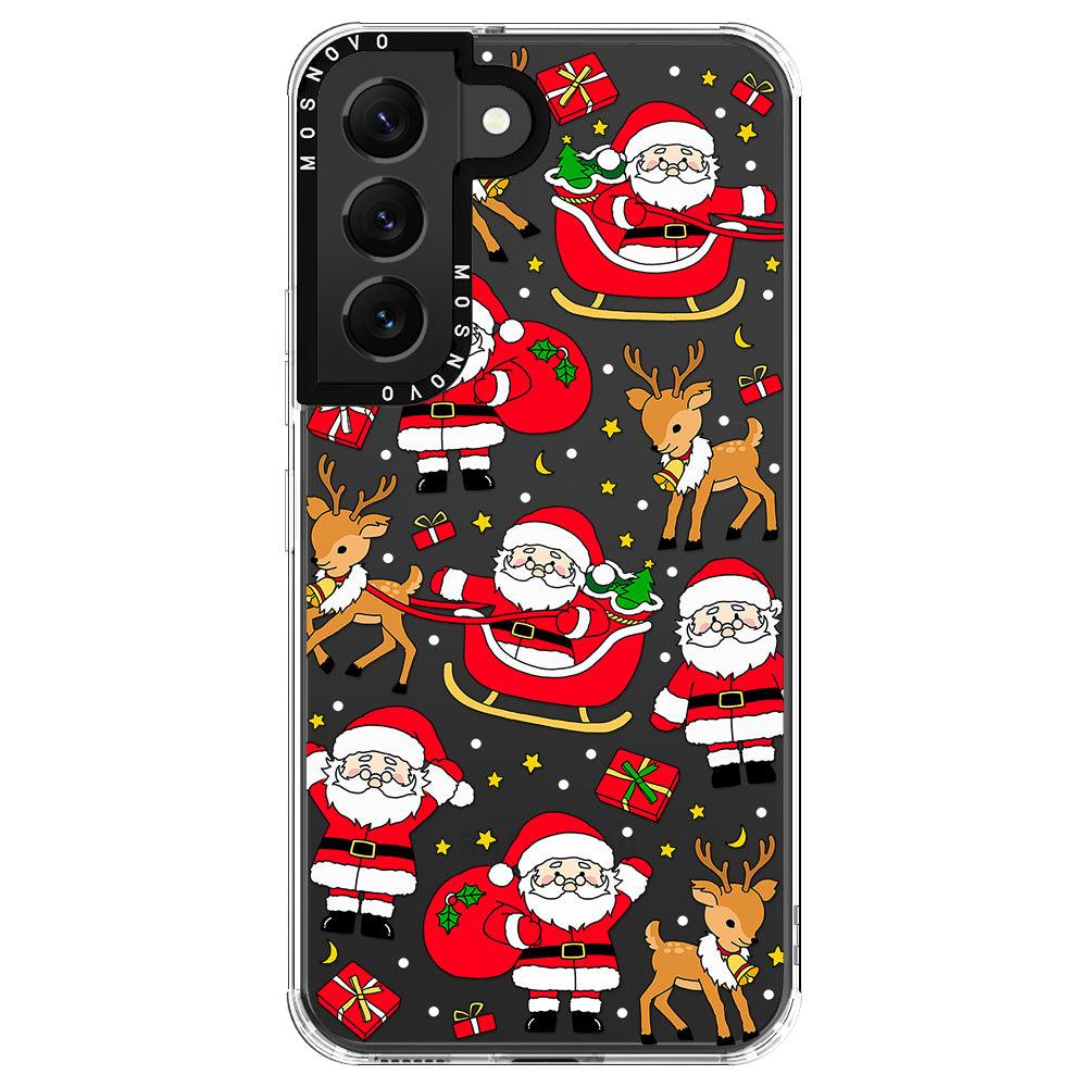 Cute Santa Claus Deer Phone Case - Samsung Galaxy S22 Plus Case - MOSNOVO