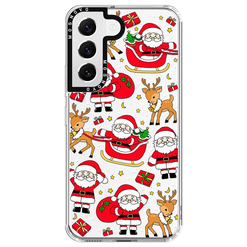 Cute Santa Claus Deer Phone Case - Samsung Galaxy S22 Plus Case - MOSNOVO