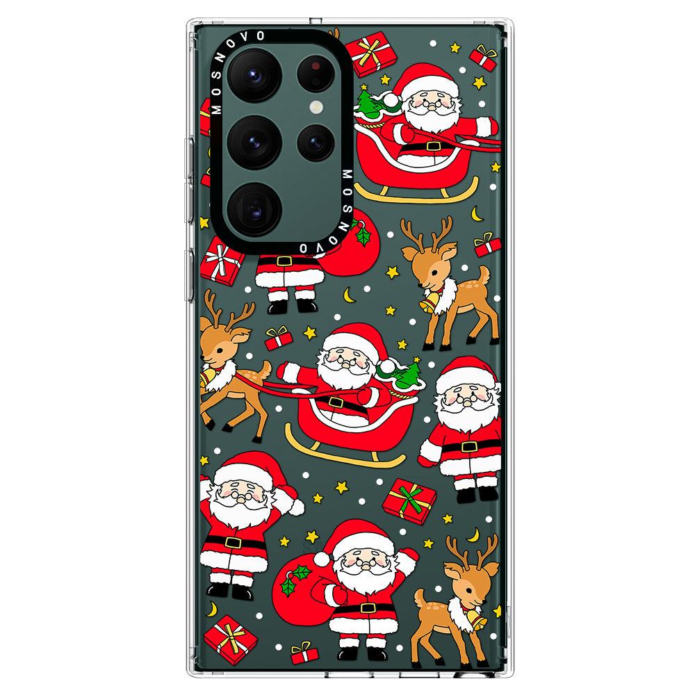 Cute Santa Claus Deer Phone Case - Samsung Galaxy S22 Ultra Case - MOSNOVO