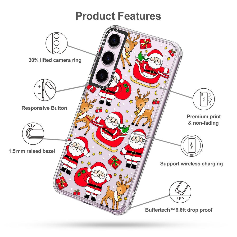 Cute Santa Claus Deer Phone Case - Samsung Galaxy S23 Case - MOSNOVO