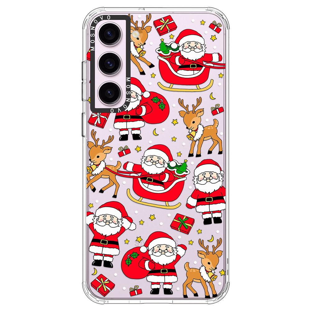 Cute Santa Claus Deer Phone Case - Samsung Galaxy S23 Plus Case - MOSNOVO