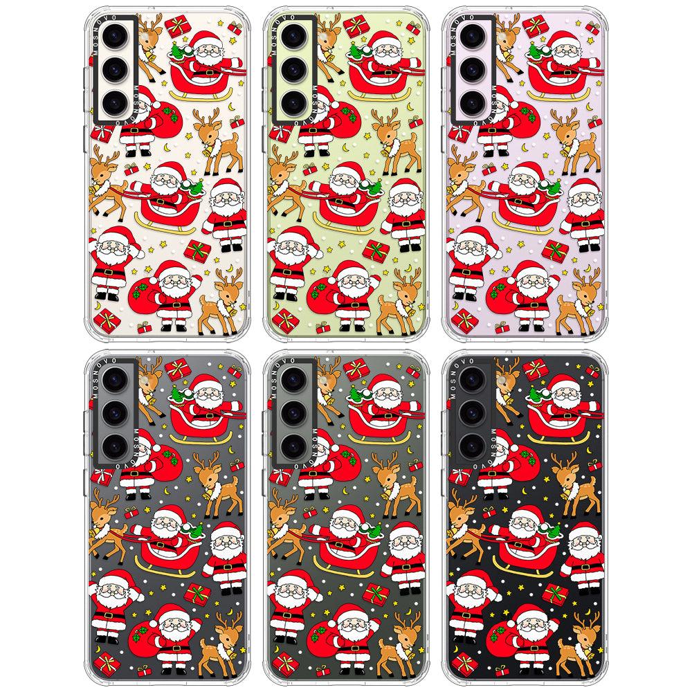 Cute Santa Claus Deer Phone Case - Samsung Galaxy S23 Plus Case - MOSNOVO